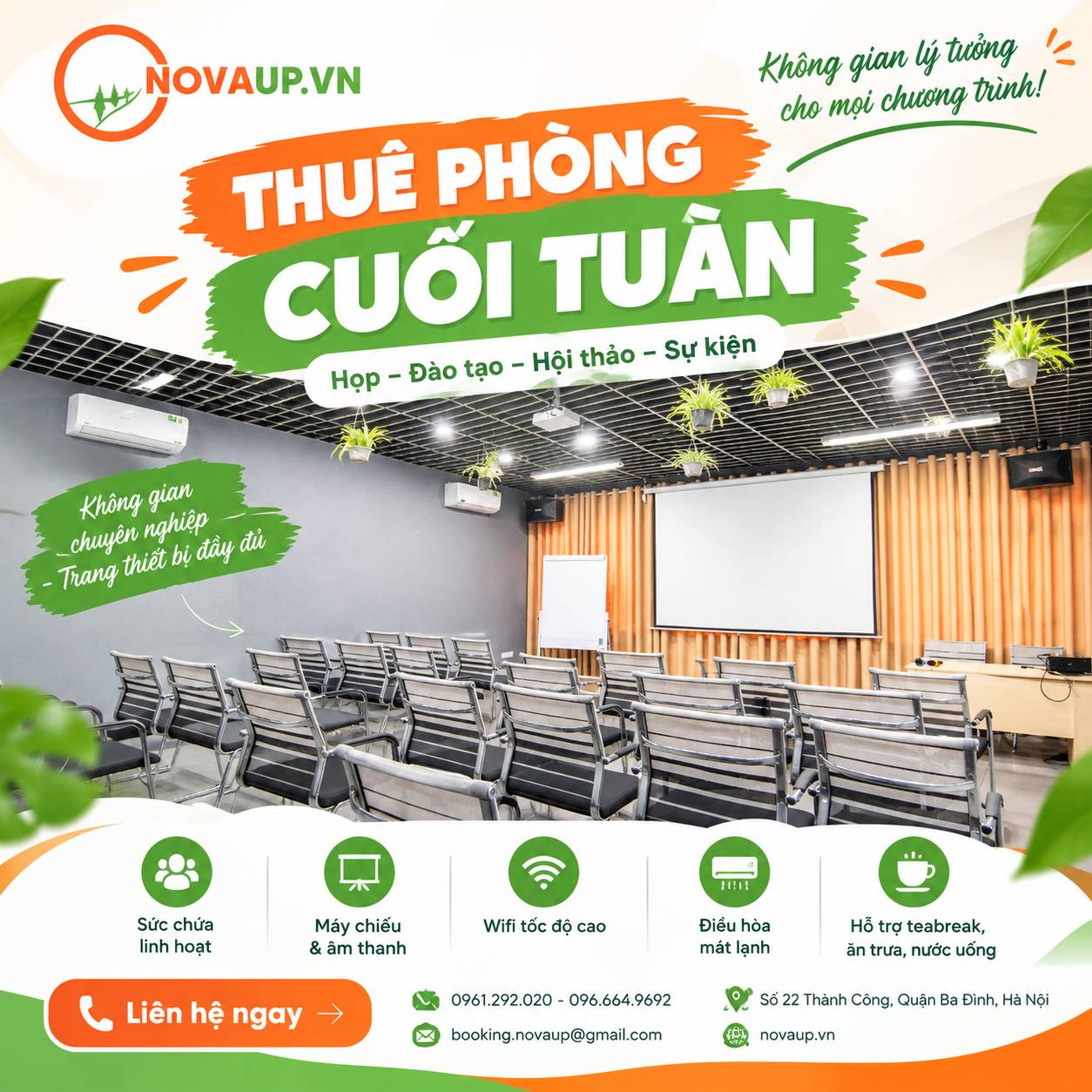 Thuê Phòng Cuối Tuần Tại Hà Nội – Không Gian Chuyên Nghiệp, Linh Hoạt Cho Mọi Nhu Cầu
